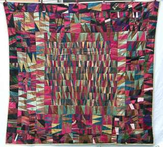 Spectacular African American satin quilt from Baltimore  
