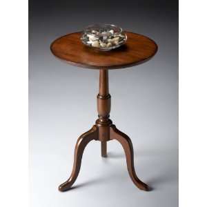    Butler Round Accent Table   Old World Cherry Finish