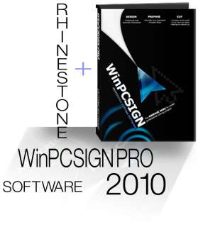 Software for vinyl cutter WinPCSIGN PRO 2010 Rhinestone  