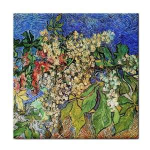  Blossoming Chestnut Branches By Vincent Van Gogh Tile 