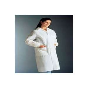  PT# # 254  Coat Labmates Lab White Three Pocket Small/Med Disposable 