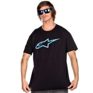 Alpinestars Logo T Shirt, Black/Blue, Gender: Mens, Size: XL 