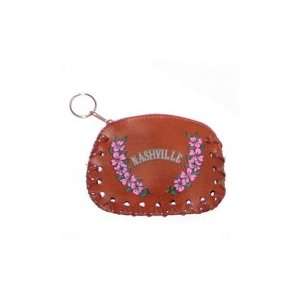  Nashville Leather Keychain Wallet in Brown: Toys & Games