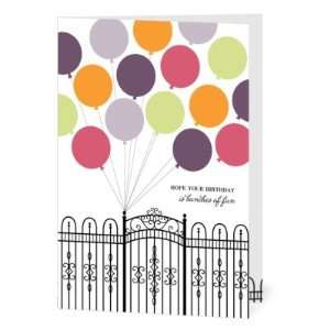 Birthday Greeting Cards   Tethered Balloons By Pinkerton 