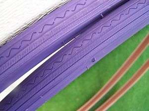 TWO 700 x 23C ALL PURPLE BIKE TIRES W/TUBES DURO NEW  
