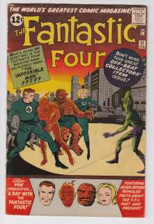 FANTASTIC FOUR # 11 Jack Kirby 1ST IMPOSSIBLE MAN 1963  
