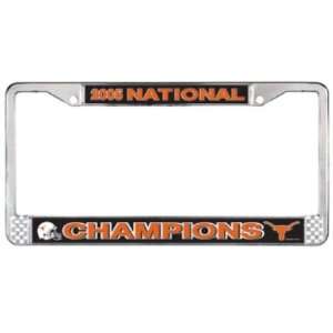 Texas Longhorns 2005 Champions Metal License Plate Frame 