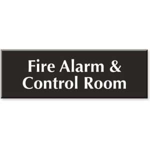  Fire Alarm & Control Room Outdoor Engraved Sign, 12 x 4 