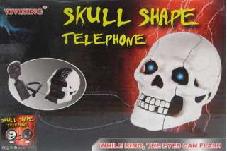 Skull Shape 7.5 Home Phone Telephone Gray NIB  