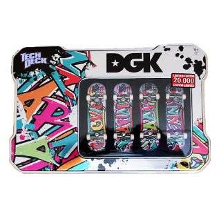  Tech Deck Tin with 4 Boards DGK Skateboards: Explore 