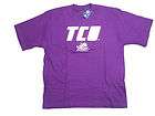 TCU HORNED FROGS ADULT SHORT SLEEVE PURPLE EMBROIDERED T SHIRT NWT