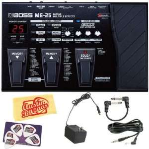  Boss ME 25 Guitar Multiple Effects Pedal Bundle with AC 