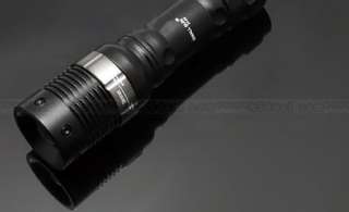 Zoomable Cree Q5 LED Torch Flashlight 500Lumen Black T  