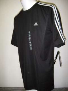 NWT! ADIDAS Mens Odyssey Athletic Training Shirt 2XL BLACK Short 