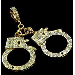  Mens Hip Hop Handcuff Jewelry Pendant 