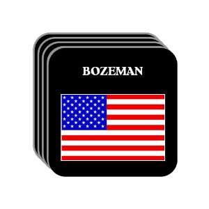  US Flag   Bozeman, Montana (MT) Set of 4 Mini Mousepad 