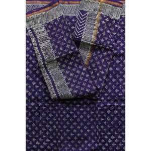   Blue Chanderi Salwar Suit with All Over Printed Bootis   Cotton Silk