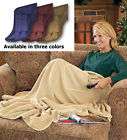 Lot 3 MY TV BLANKET  All CAMEL w/ Foot Pockets Diabetic