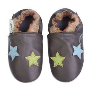  Momo Baby Soft Sole Baby Shoes   Stars Brown 18 24 Months 