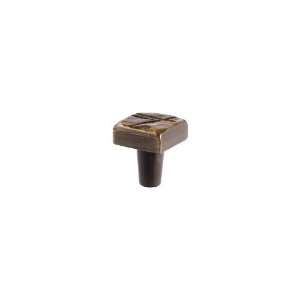   collection large square knob in antique brass: Home Improvement