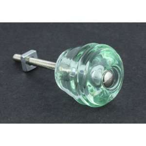   Knob   Clear Light Green Glass 1 1/8 K39 GBK 3G: Home Improvement