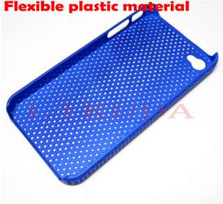 Mesh Blue Hole Hard Case Cover for iPhone 4 G  