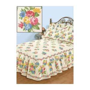  Bouquet of Roses Bedspread Collection   Twin Bedspread (80 