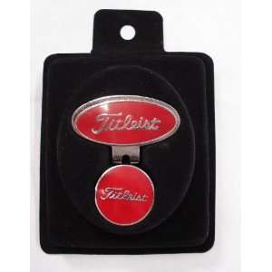  Red Titleist Golf Ball Marker and Hat Clip: Sports 