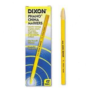  Phano China Marker, Non Toxic, Paper Wrapped, Yellow 