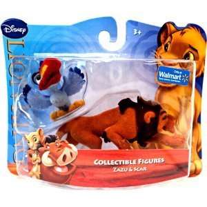   Lion King Exclusive Flocked Mini Figure 2Pack Zazu Scar: Toys & Games