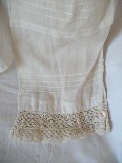   Vintage Victorian Edwardian High Collar Blouse, Tucks, Bobbles, Trim