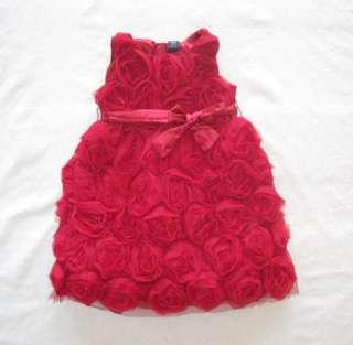 NWT Baby Gap Photo Op Red Rosette Dress 5 5T Holiday Christmas Tulle 