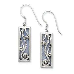 Living Water, Blue Lace Agate Earrings in Silver: Jewelry