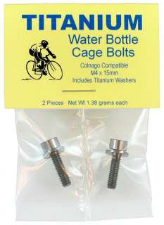 Titanium Water Bottle Cage Bolts  Colnago Compatible  