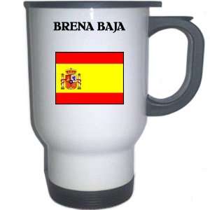  Spain (Espana)   BRENA BAJA White Stainless Steel Mug 