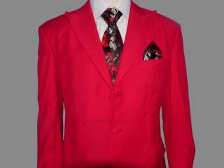 New Landisun Custom Made To Measure Red Mens Suit (2PCS) CMS3085 