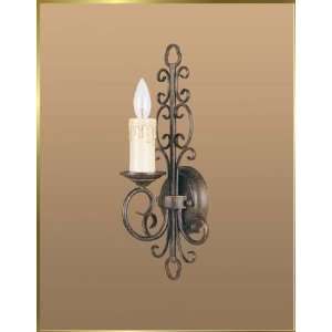  Wrought Iron Wall Sconce, JB 7200, 1 light, French Bronze 