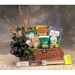 Fishing Creel Gift Basket   Great Gift for Him:  Grocery 