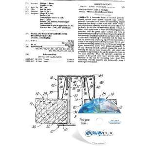 NEW Patent CD for PANEL AND BEAM ROOF ASSEMBLY FOR BUILDING STRUCTURE