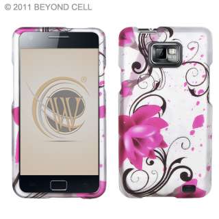 FOR Samsung Attain I777 Galaxy S2 II AT&T PINK BLACK FLOWER ACCESSORY 