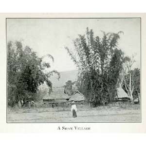  1920 Print Shan Village Indigenous Tai Ethnic Vernacular 