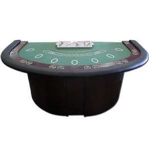   Blackjack Table with Pedestal Legs Metal Locking Tray 