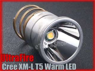   XM L T5 Warm LED 1 Mode 650 Lumens Max Bulb Xenon light 4200K  