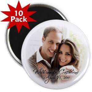   British Royal Wedding 10 pack Of 2.25 Inch Fridge Magnets Home