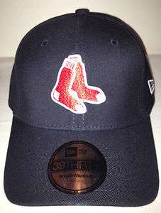 Boston Red Sox NEW ERA 39Thirty Cap MLB Hat Navy Alternate Retro Logo 