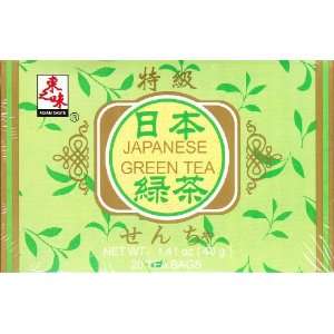 ALL NATURAL Japanese Green Tea   20 Tea Bags:  Grocery 