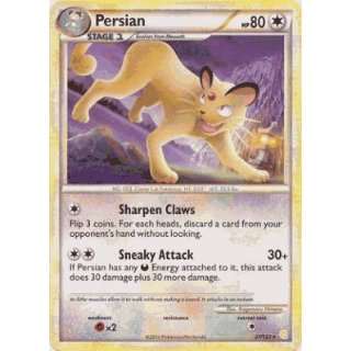   & Soulsilver Single Card Persian #27 Rare [Toy] Toys & Games