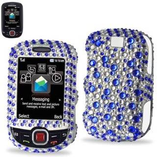   Diamond Bling for Samsung :) (Smiley) T359 T Mobile   Blue Rain Drop