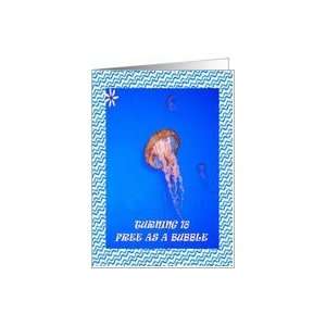   Free as a Bubble, Jelly Fish Dance in Blue Water Card: Toys & Games