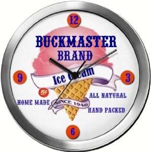  BUCKMASTER 14 Inch Ice Cream Metal Clock Quartz Movement 